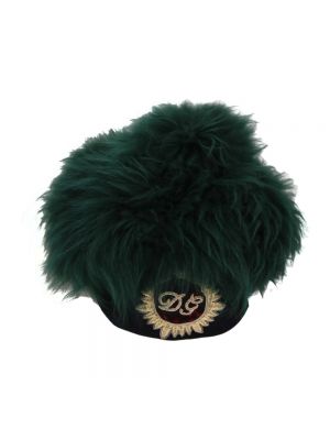 Haftowany kapelusz Dolce And Gabbana zielony