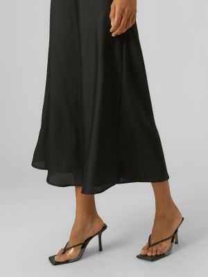 Макси пола със сърца Vero Moda черно