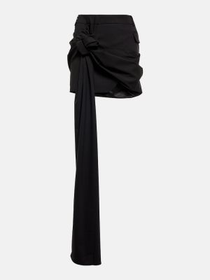 Vlněné mini sukně Jacquemus černé