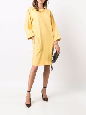 Vestido de seda Yves Saint Laurent Pre-owned amarillo
