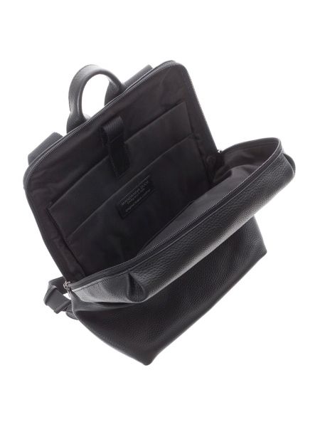 Кожаная сумка для ноутбука Mandarina Duck черная