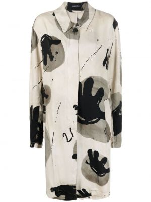 Sukienka długa z nadrukiem w abstrakcyjne wzory Rundholz