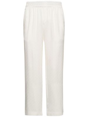 Hedvábné kalhoty Casablanca bílé