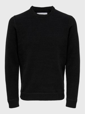 Пуловер Only & Sons черно
