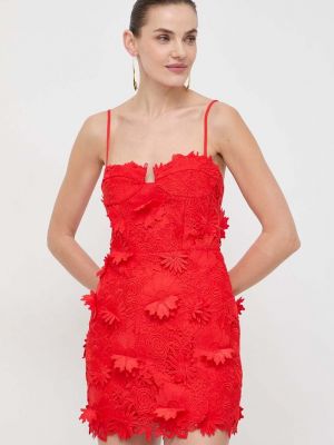 Mini šaty Bardot červené