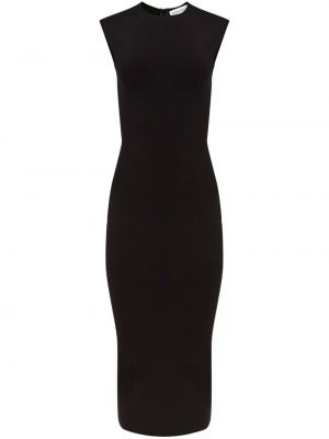 Midi haljina bez rukava s okruglim izrezom Nina Ricci crna