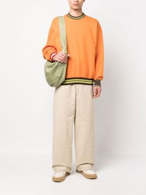 Gestreifter sweatshirt Jacquemus orange