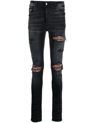 Skinny džíny s dírami Amiri černé