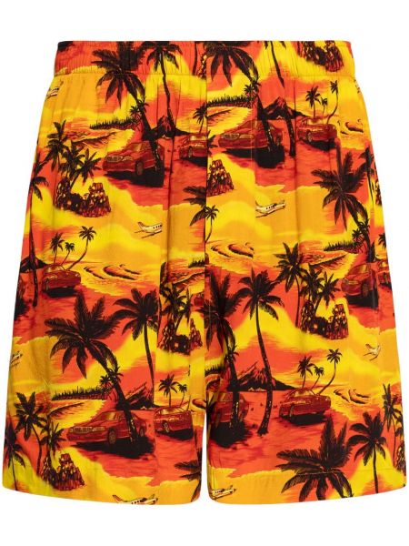 Tropisk print bermudashorts Balenciaga orange