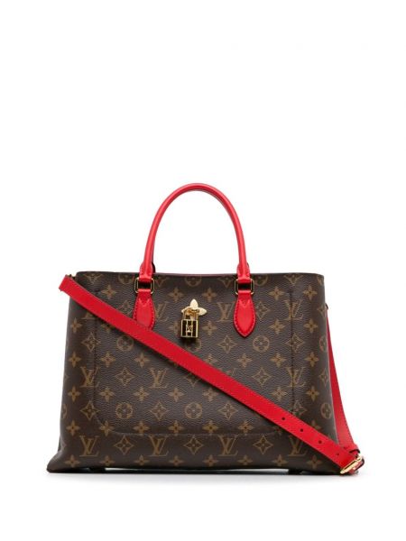 Φλοράλ τσάντα shopper Louis Vuitton Pre-owned καφέ