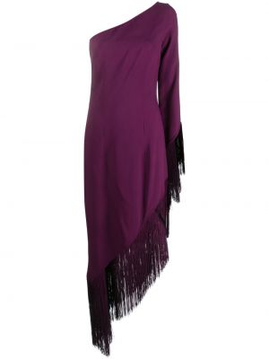 Вечерна рокля с ресни Taller Marmo виолетово