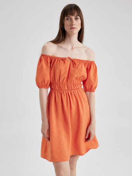 Платье мини Defacto оранжевое
