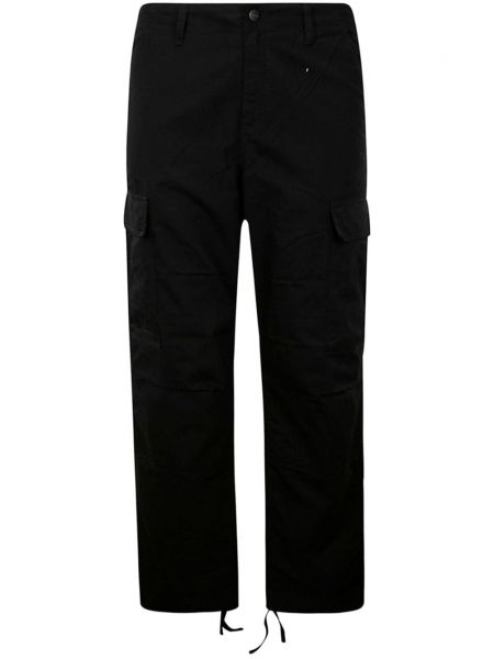 Βαμβακερό παντελόνι με ίσιο πόδι Carhartt Wip μαύρο