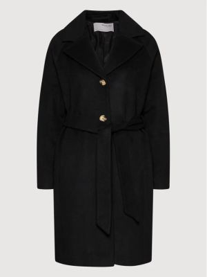 Vlněný zimní kabát Selected Femme černý
