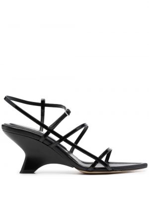 Dabīgās ādas sandales Giaborghini melns