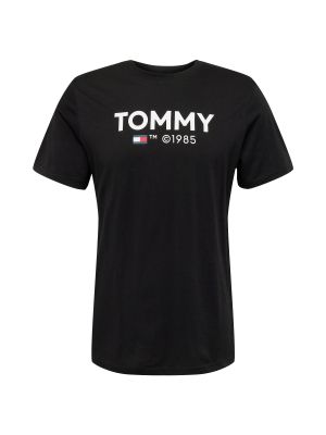 Πουκάμισο τζιν Tommy Jeans μαύρο