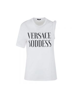 Koszulka z nadrukiem Versace biała
