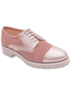 Розовые кожаные ботинки Luca Grossi