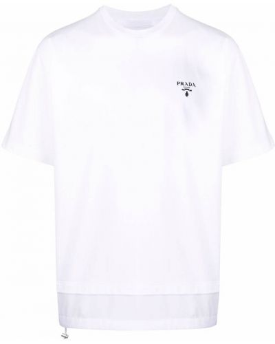 Camiseta con estampado Prada blanco