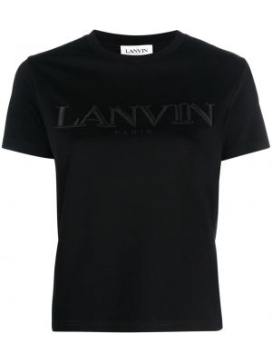 Памучна тениска Lanvin черно