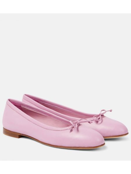 Nahka matalat kengät Manolo Blahnik pinkki