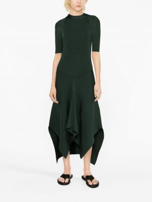 Sukienka asymetryczna Stella Mccartney zielona