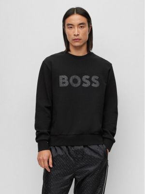 Majica dugih rukava sa dugačkim rukavima bootcut Boss crna