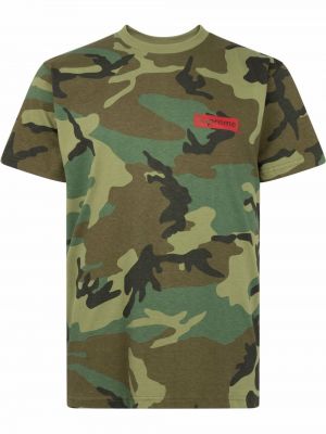 T-shirt con stampa camouflage Supreme verde