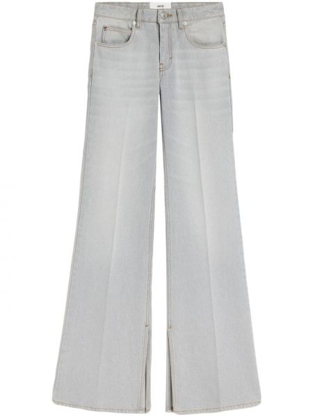 Voľné džínsy s vysokým pásom Ami Paris sivá