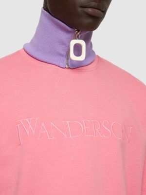 Bufanda de lana con cremallera de punto Jw Anderson violeta
