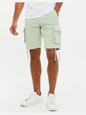 Pantaloni cargo cu buzunare Threadbare verde
