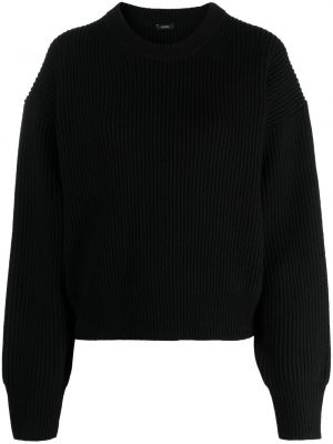 Плетен пуловер Joseph черно