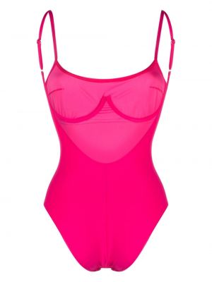 Badeanzug mit rückenausschnitt mit print Moschino pink