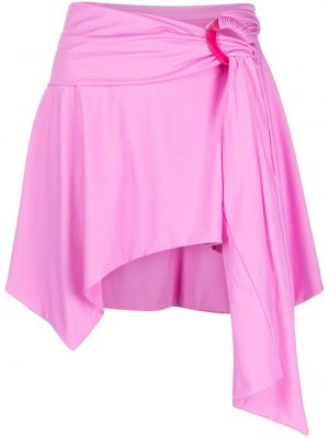 Ασύμμετρη φούστα mini The Attico ροζ