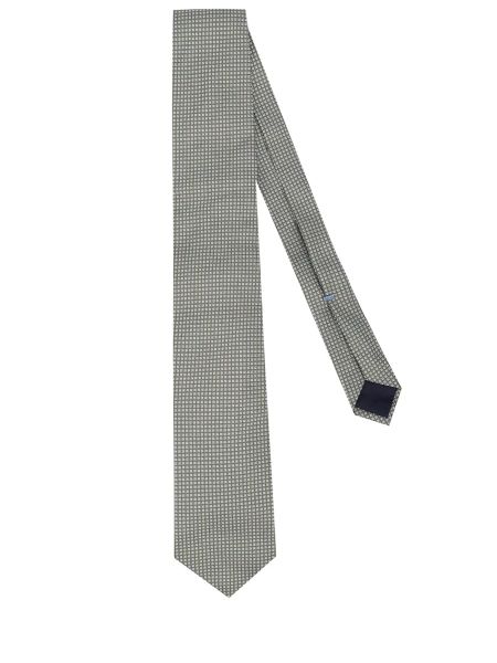 Шелковый галстук Cesare Attolini зеленый