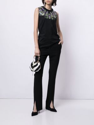 Camiseta sin mangas de flores con estampado Givenchy Pre-owned negro