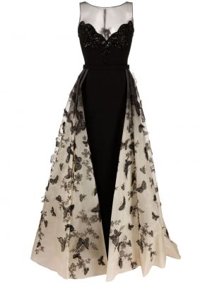 Вечерна рокля с мъниста Saiid Kobeisy черно