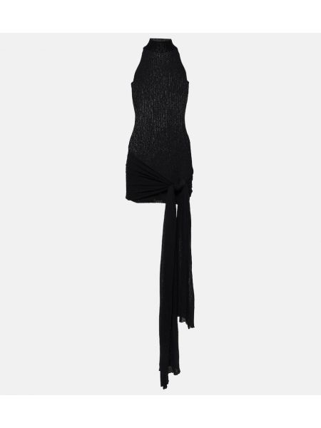 Drapované šaty Aya Muse čierna