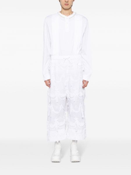 Bavlněné kalhoty Simone Rocha bílé