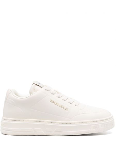 Læder sneakers Emporio Armani hvid