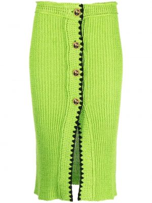 Pletené midi sukně Cormio zelené