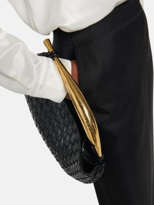 Długa spódnica z wysoką talią Bottega Veneta czarna