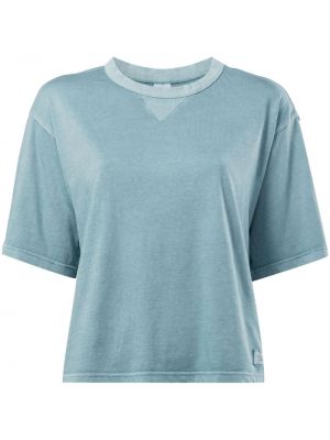 Bavlnené tričko s okrúhlym výstrihom Reebok modrá