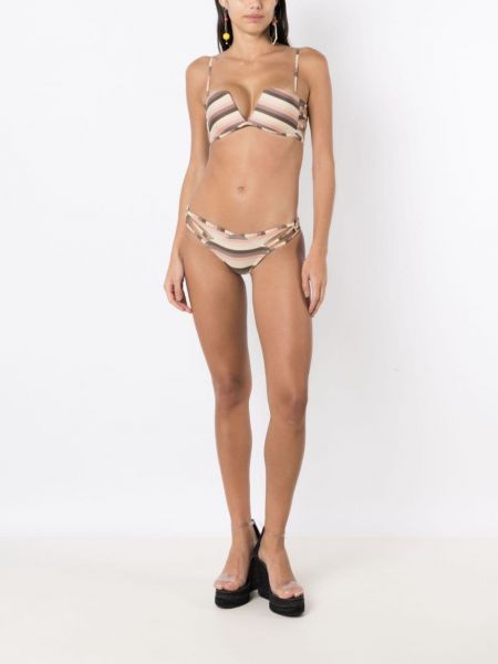 Gestreifter bikini mit print Amir Slama