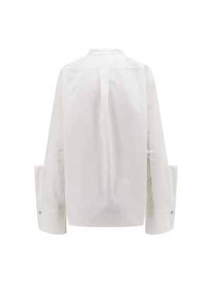 Blusa de algodón Jil Sander blanco