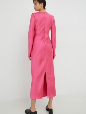 Dlouhé šaty Samsøe Samsøe růžové