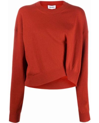 Jersey de punto con escote v de tela jersey Kenzo rojo