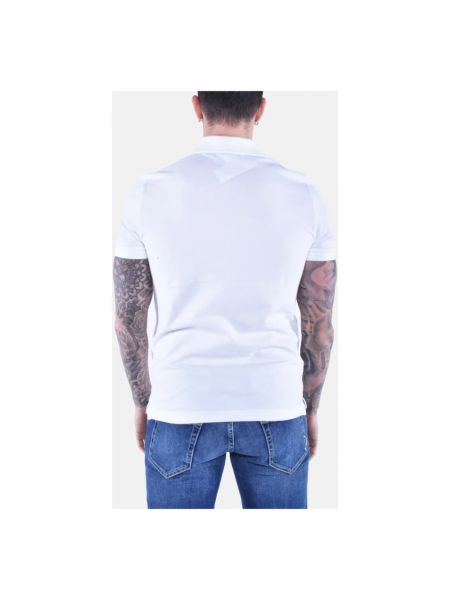 Camisa slim fit de algodón Lacoste blanco