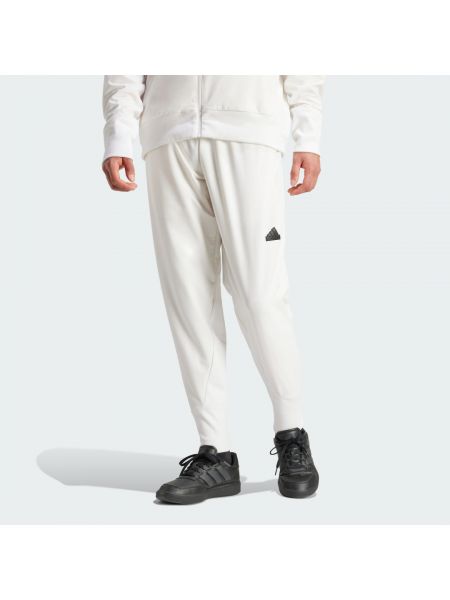 Spodnie plecione Adidas białe
