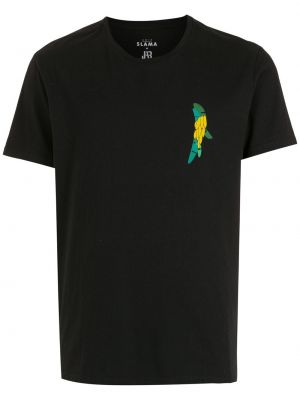 T-krekls ar apdruku Amir Slama melns
